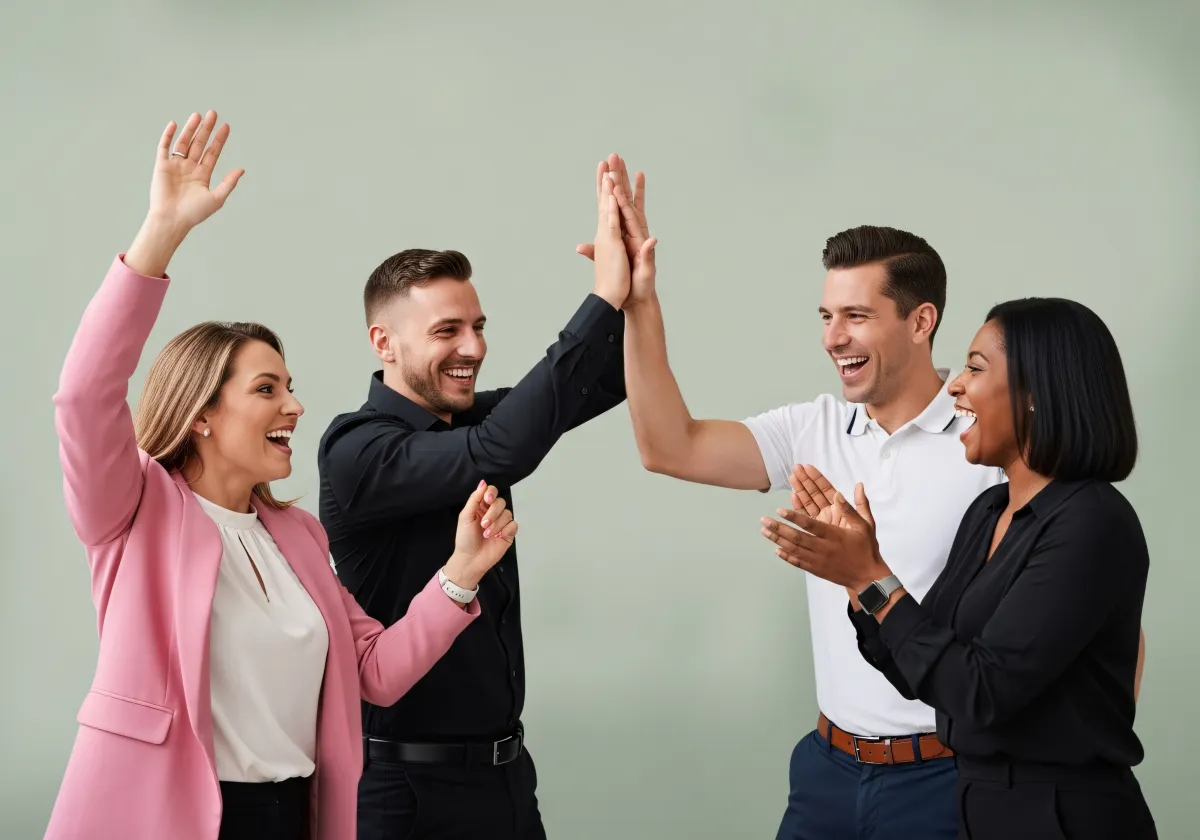 Pessoa comemorando conquista